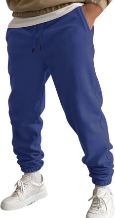 Generic Mens Winter Sweatpants Fleece Lined Thick Thermal Trousers Jogging Bottom Elasticated Waist Straight Leg Tracksuit Pants Athletic Lounge Trousers with