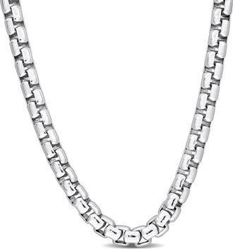 Delmar Sterling Silver Box Link Chain Necklace at Nordstrom Rack