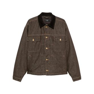 7 For All Mankind Heren, Jassen, Bruin, Maat: S Denim