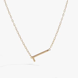 Alex and Ani Gold Elongated Initial Pendant Necklace in Gold - L at Nordstrom
