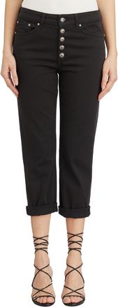 Dondup Womens Koons Jewel Pants - Black Cotton - Size 27 (Waist)