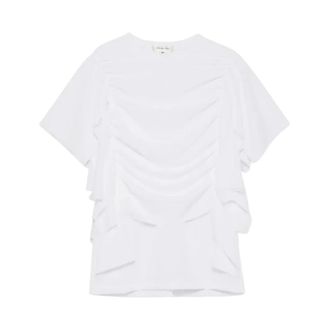 Comme Des Gar&ccedil;ons Blusa con volantes y fruncidos - Blouses & Shirts - Mujer - Blanco - S