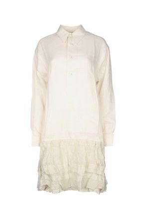 Prada Beige Shirt Collar Mini Dress