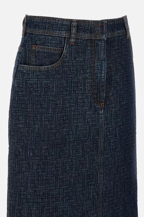 Fendi Gonna Ff Padded Denim