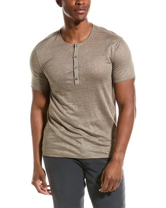 John Varvatos Bleecker Regular Fit Linen Henley
