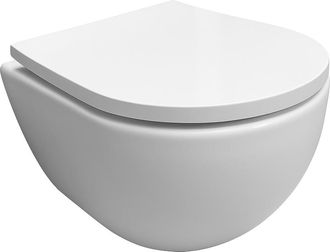 Aqua Inodoro Suspendido Swiss Blanco Brillo 48 Cm Con Asiento Soft-close - Azul Bath