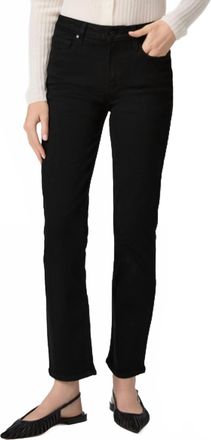 Paige Cindy Slim Leg Jeans In Black Shadow