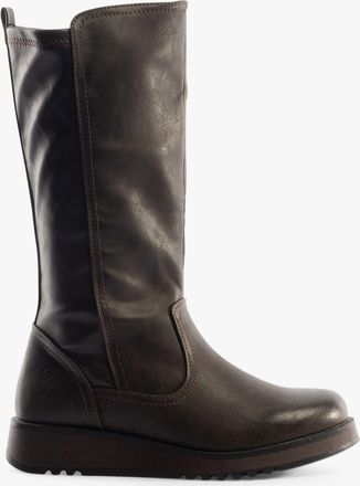 Heavenly Feet LUNA Womens Tall Boots Chocolate - Brown - Size UK 4