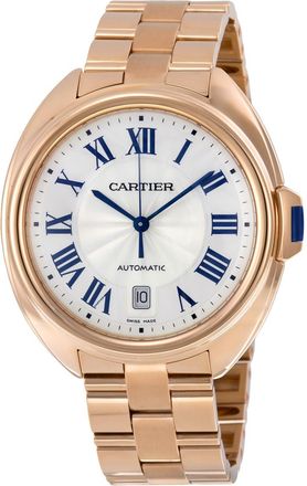 Cartier Pre-owned Cartier Cle Silvered Flinque Dial Mens Watch WGCL0002