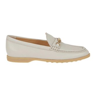 Tod's Tods, Loafers, female, White, Size: 6 1/2 US Loafers in Leather