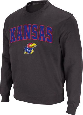 Colosseum Mens Colosseum Charcoal Kansas Jayhawks Arch & Logo Crew Neck Sweatshirt at Nordstrom, Size Medium