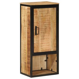 vidaXL Mueble De Ba&ntilde;o Madera Maciza De Mango Y Hierro 40x27x90 Cm Vidaxl