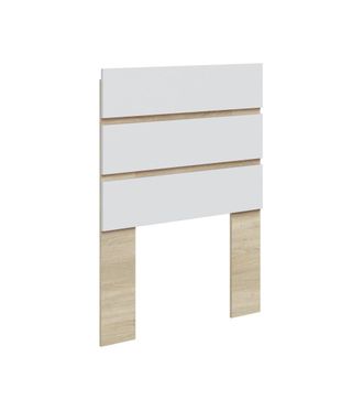 Home Heavenly Cabecero de melamina en roble y blanco juvenil 126 x 100 x 3 cm