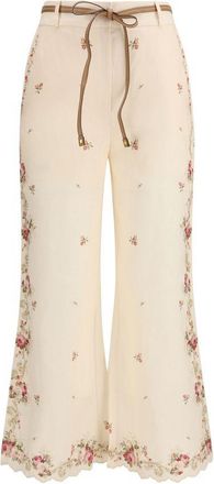 Zimmermann Beige Cotton Flared Womens Pants