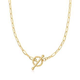 Canaria Canaria 3mm 10kt Yellow Gold Paper Clip Link Necklace