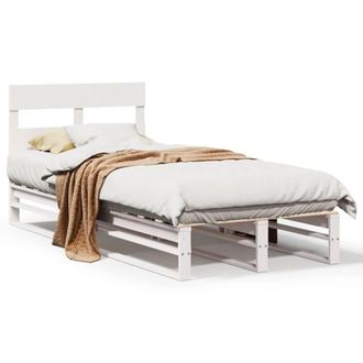 Berkfield Home Bed Frame without Mattress White 100x200 cm Solid Wood Pine