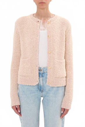 Iro Zelda Sweater Jacket In Pink Beige