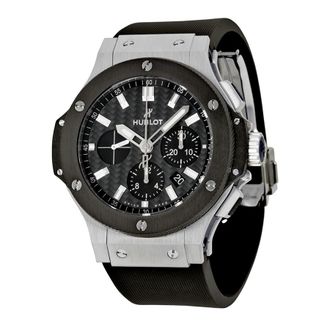 Hublot Pre-owned Hublot Evolution Chronograph Black Carbon Fiber Dial Mens Watch 301.SM.1770.RX
