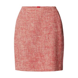 s.Oliver Rechte korte rok - Dames - Rokken - Rood - Maat: XL Leer