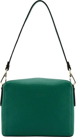 Pourchet Tassen, Dames, Groen, ONE Size, Schoudertas in smaragd canvas