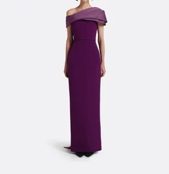 SAFiYAA Phira Off-The-Shoulder Gown In Purple