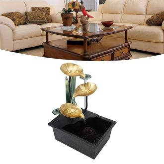 Infinite Fuente De Mesa Usb Silenciosa De Hierro Con Iluminaci&oacute;n Led Para La Sala De Estar, Con Agua Circulante Decorativa