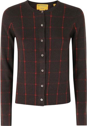 Guest In Residence Jane Checker Cardigan - Dames - Truien - Bruin - Maat: M Kasjmier