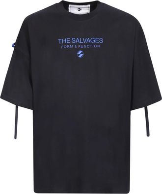 The Salvages D-Ring T-shirt met logo-print - Heren - T-shirts - Zwart - ONE Size - Katoen - Tops