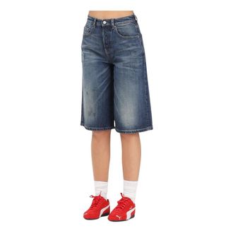 Tommy Jeans Dames, Korte broeken, Blauw, Maat: W27 Denim