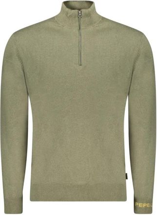 Pepe Jeans London Half Zip Sweater - Heren - Coltruien - Groen - 2XL - Katoen - Truien & Vesten