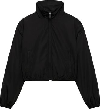 GCDS Essentials Nylon Crop Wind Jacket - Dames - Zomerjassen - Zwart - XS - Nylon - Jassen