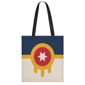 Generic Flag of Tulsa Womens Tote Casual Shopping Bag Lightweight Shoulder Bags Hobos Handbag for Work Travel Daily 35x40cm
