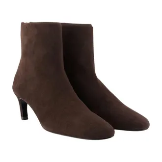 Toteme Calfskin Leather Ankle Boot - Brown