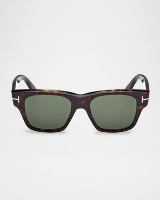 Tom Ford Mens Caine-02 Acetate Square Sunglasses
