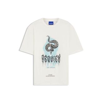 HUGO BOSS Music-artwork T-shirt in cotton jersey