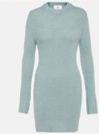Ami Turtleneck wool-blend minidress