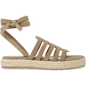 Gianvito Rossi Pompei Espadrillas Sandal in Brown Suede Leather at Nordstrom, Size 38.5