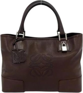 Loewe Pre-owned Boston Bag - Dames - Vintage Shopper - Bruin - ONE Size - Leer - Vintage