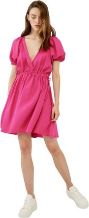 Silvian Heach Rosa Wheel Skirt Jurk - Dames - Korte kleedjes - Roze - 2XS - Polyester - Kleedjes