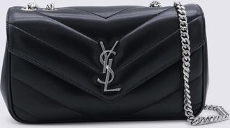 Saint Laurent Black Leather Loulou Small Top Handle Bag
