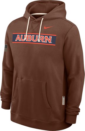 Nike Auburn 2026 Military Appreciation Standard Issue Nike Mens Dri-FIT College Pullover Hoodie in Brown | 03AZ2GYAUN-4EB