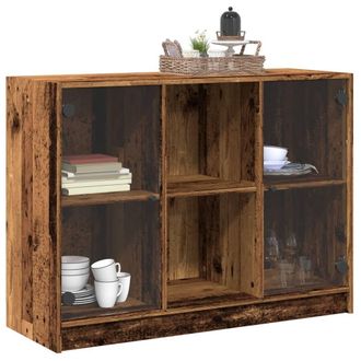 Berkfield Home Sideboard Old Wood 102x37x75.5 cm Engineered Wood in Brown