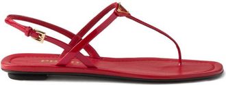 Prada Patent Leather Thong Sandals