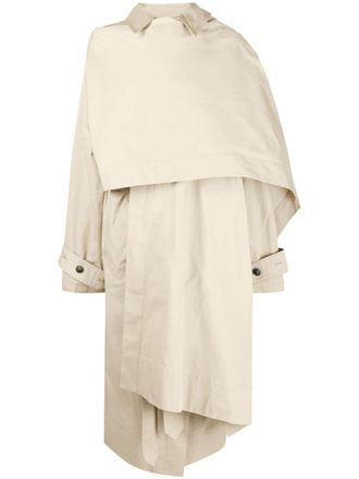 Quira layered long-sleeved jacket - Neutrals