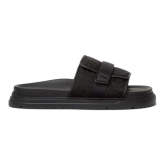 Fendi Sliders, male, Black, Size: 10 US Chunky Slides