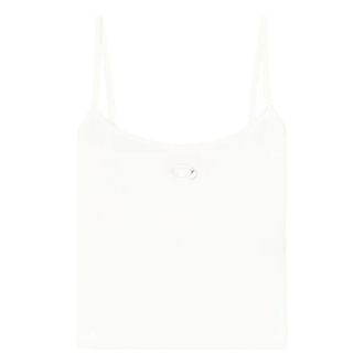 Diesel Sleeveless Tops, female, White, Size: XS Spaghetti Strap Tank Top