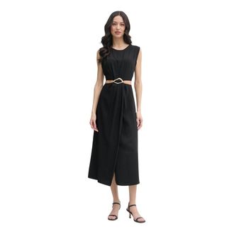 Gaud&igrave; Maxi Jurk - Dames - Casual kleedjes - Zwart - L - Polyester - Kleedjes