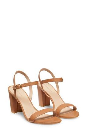 Stuart Weitzman Dancer 75 Block Heel Sandal in Almond at Nordstrom Rack, Size 11