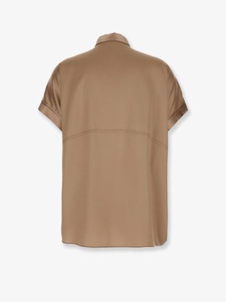 Brunello Cucinelli Womens Silk Blend Shirt Beige