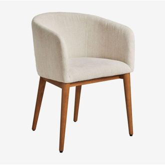 Sklum Sklum - Silla de comedor tapizada con reposabrazos Bunia